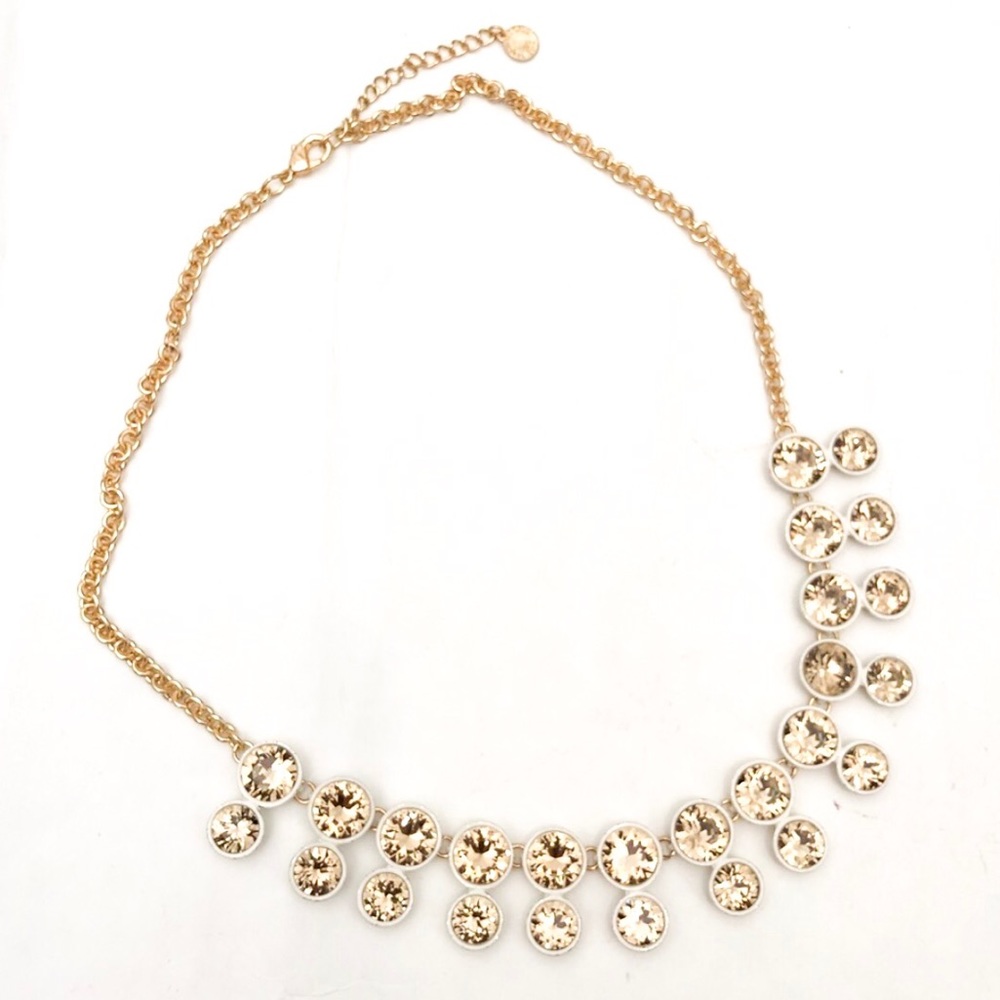 Liz Claiborne White Champagne Bubble Necklace EUC